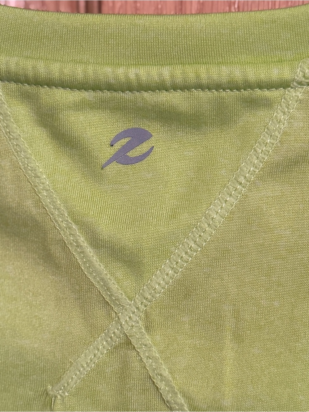 Energy Zone Women's Bright Lime Green V-Neck Performance Tee - Picture 4 of 4